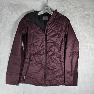 Icebreaker Women Helix Full Zip Hooded Jacket XS Extra Small Velvet Burgundy